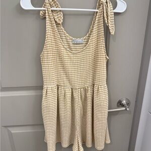 Urban Outfitters Yellow Gingham Romper